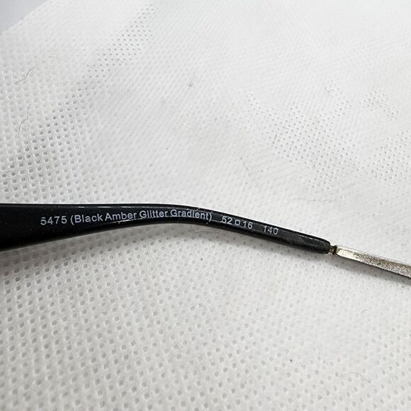 Coach Black Amber Glitter Gradient Prescription Glasses Frames - Picture 10 of 10